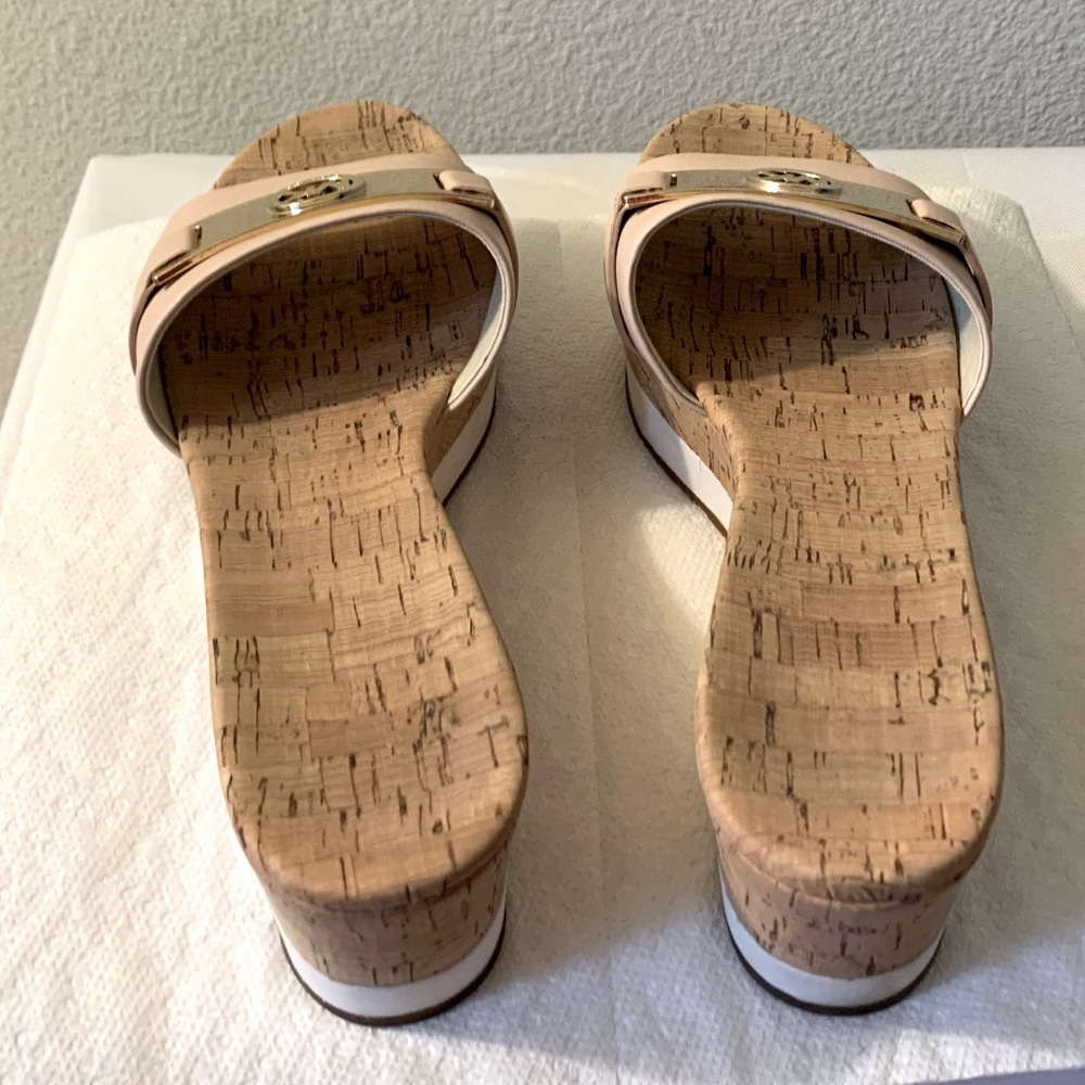 Michael Kors Warren Platform slip-on sandal, size 9.5 Soft pink/cork platforms - Picture 8 of 8